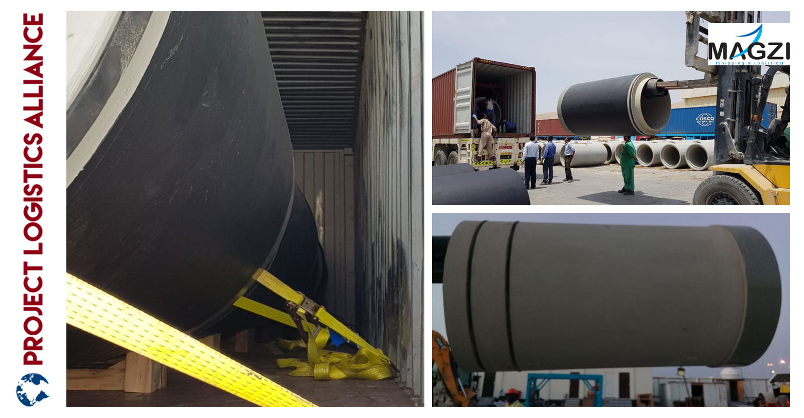 Magzi Shipping and Logistics Manages Efficient Transfer Of 2727 MT Concrete Pipes